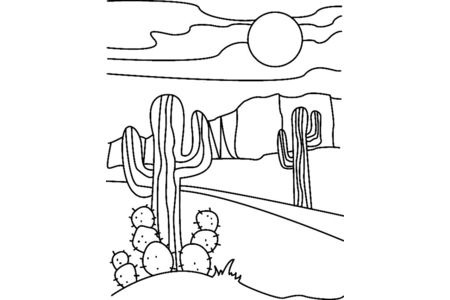 Coloriage Cactus 01 – 10doigts.fr